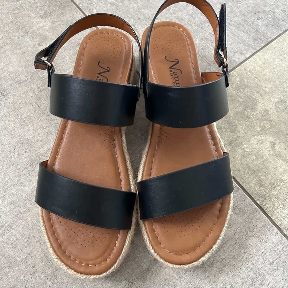 Natural Reflections espadrille platform sandals 10